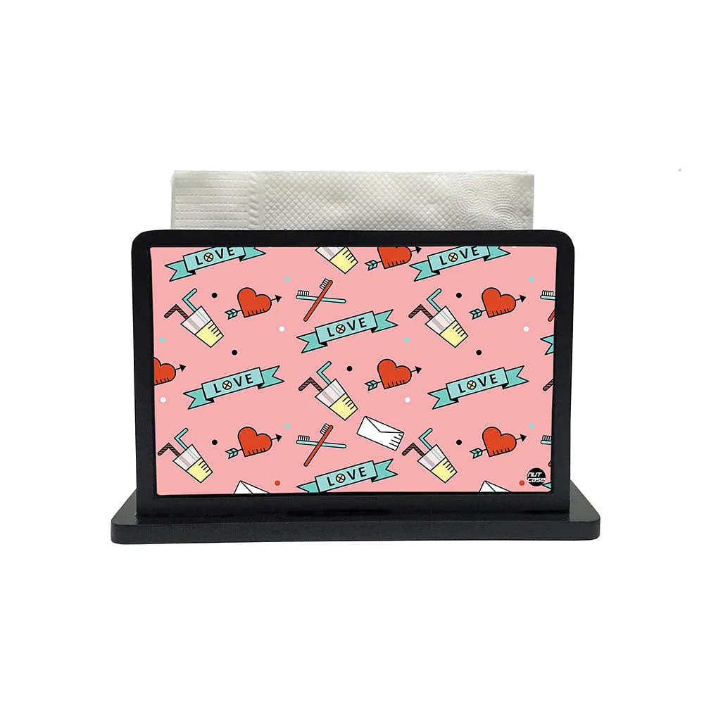 Tissue Holder Paper Napkin Stand - Love Pease