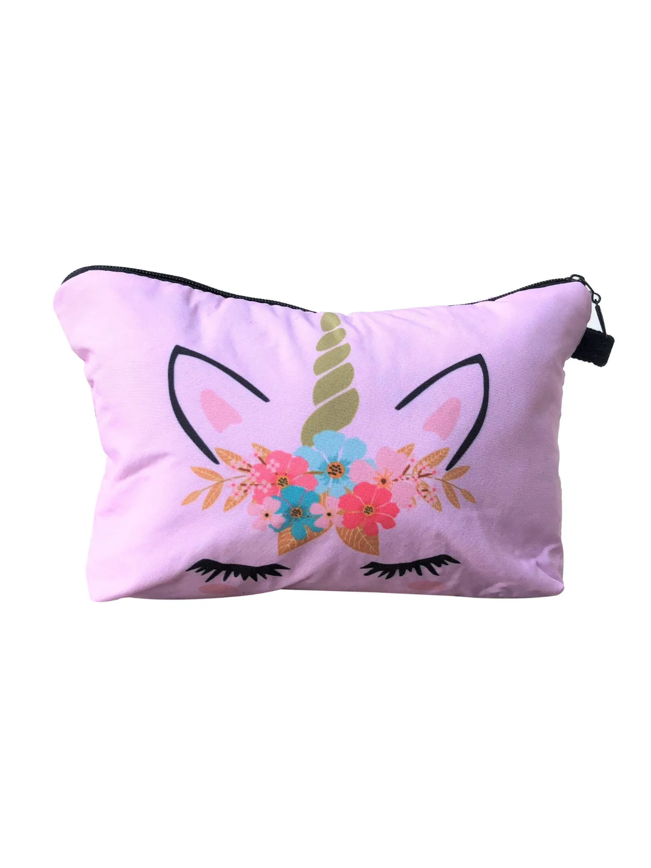 Unicorn Gifts for Girls - Unicorn Drawstring Backpack/Makeup Bag/Bracelet/Inspirational Necklace/Hair Ties (Pink Flower)