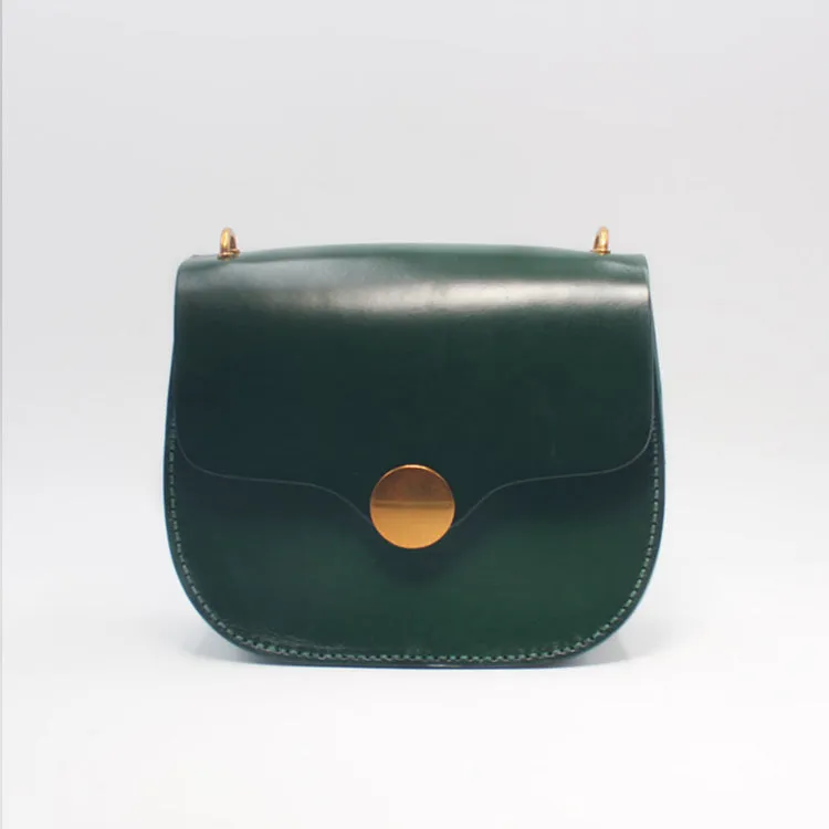 Vintage Womens Brown Leather Crossbody Bags Shoulder Bag Purses for Women