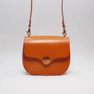 Vintage Womens Brown Leather Crossbody Bags Shoulder Bag Purses for Women