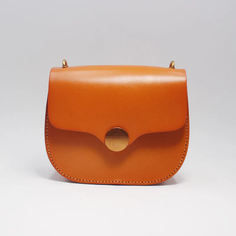 Vintage Womens Brown Leather Crossbody Bags Shoulder Bag Purses for Women