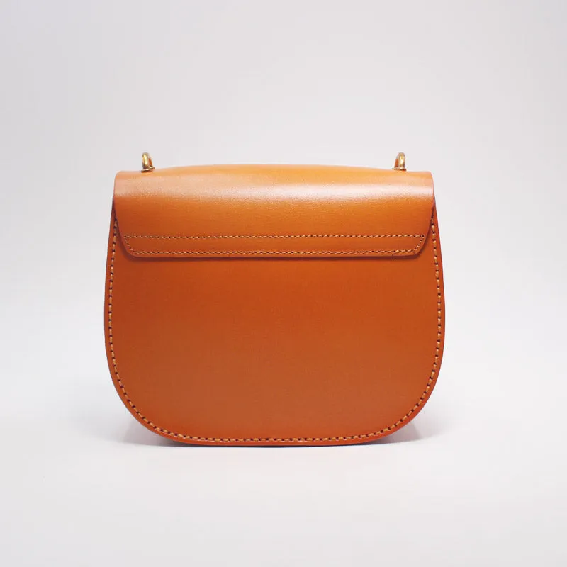 Vintage Womens Brown Leather Crossbody Bags Shoulder Bag Purses for Women