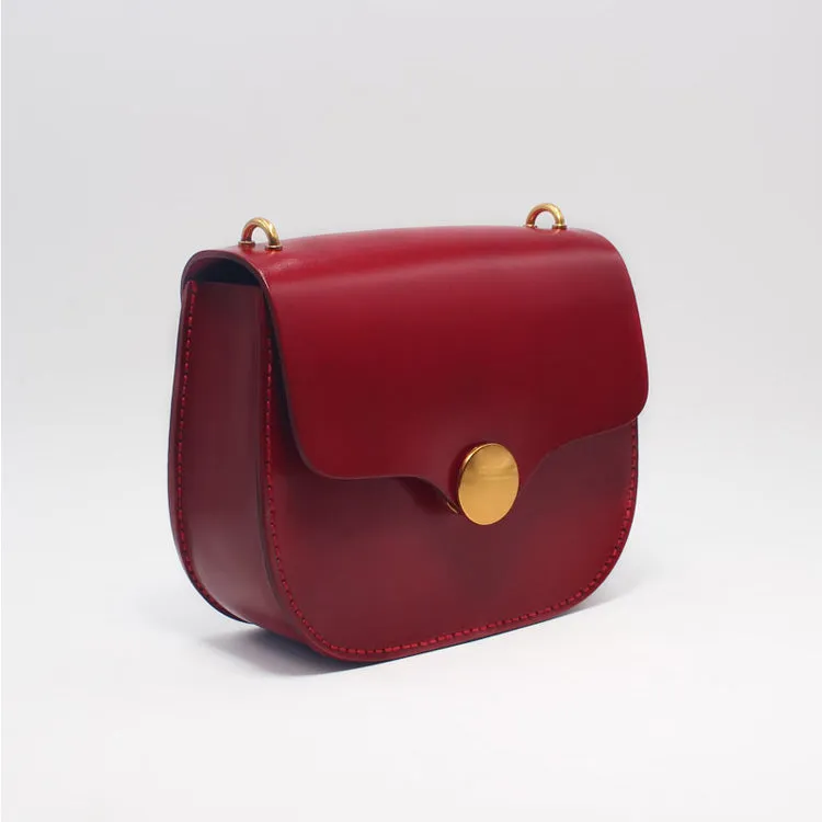 Vintage Womens Brown Leather Crossbody Bags Shoulder Bag Purses for Women
