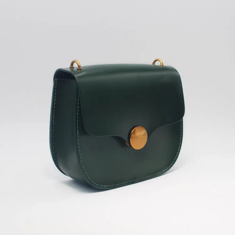 Vintage Womens Brown Leather Crossbody Bags Shoulder Bag Purses for Women