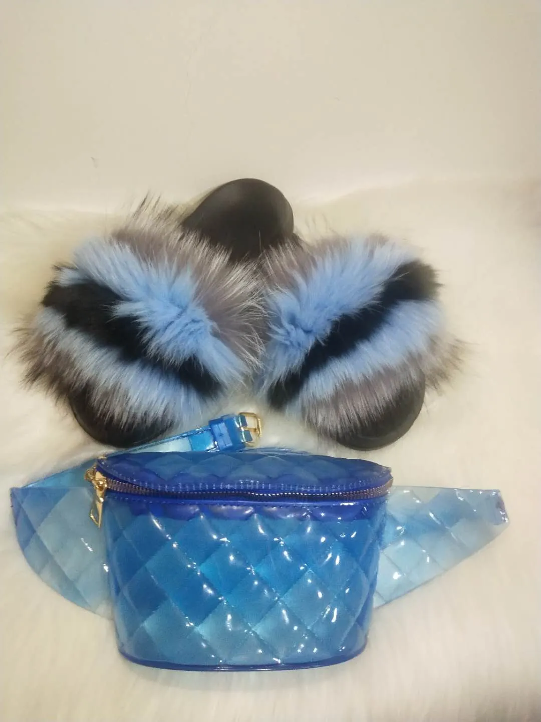 Waist side bag and slippers set