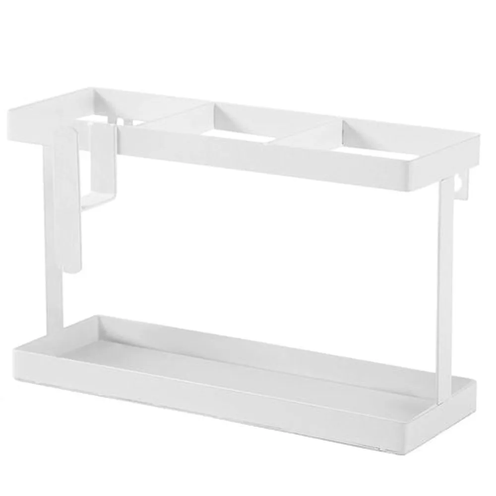 Wall Mounted Bathroom Rack, Hair Accessory Organizer | White  9x3x5.5 Inches