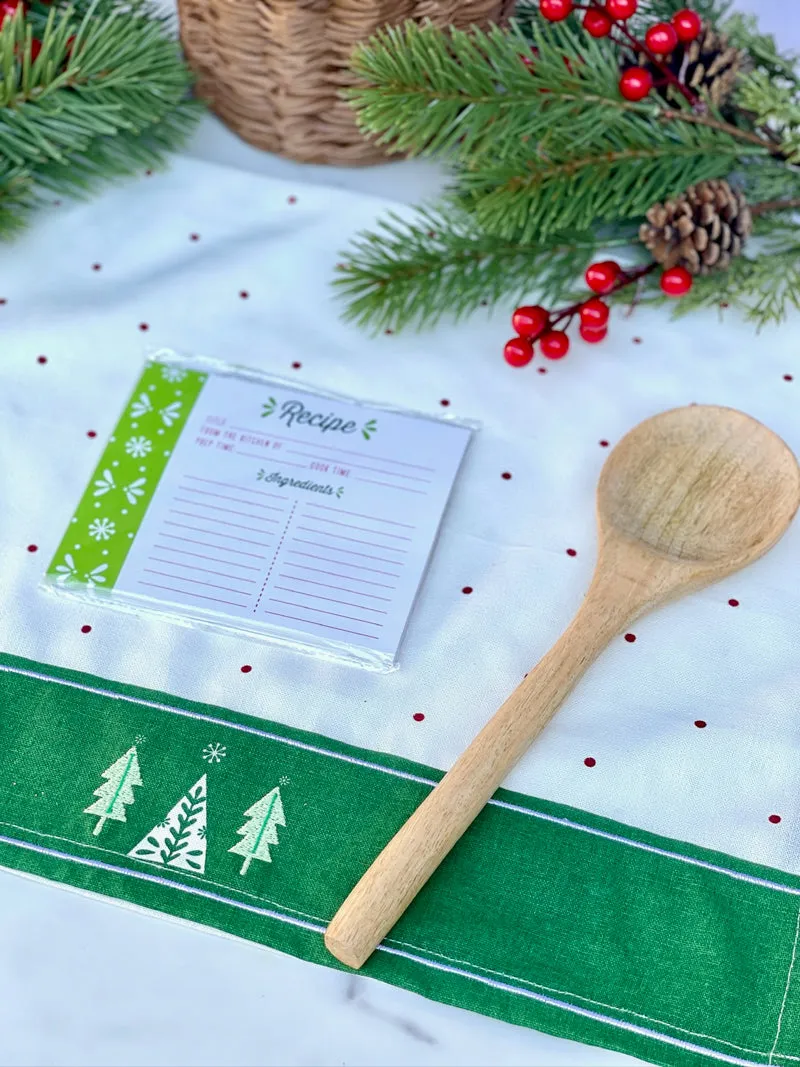 Whimsical Holiday Towel and Spoon Set