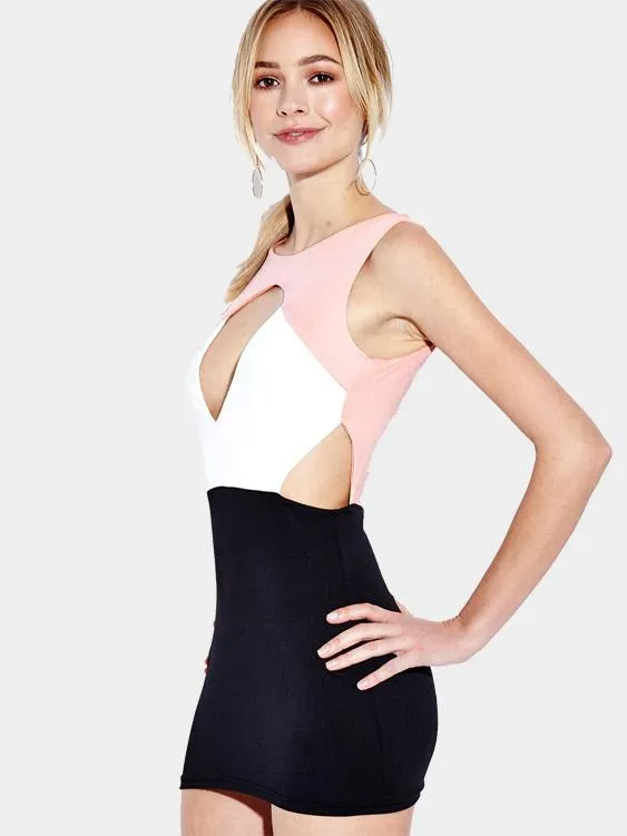 Wholesale Sleeveless Cut Out Mini Dress