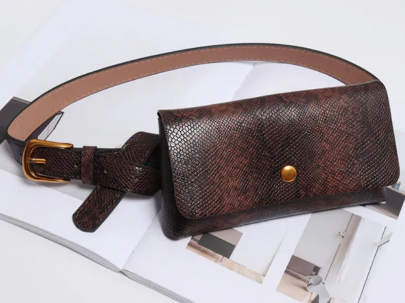 Women's PU Leather Chest Bag With Belt