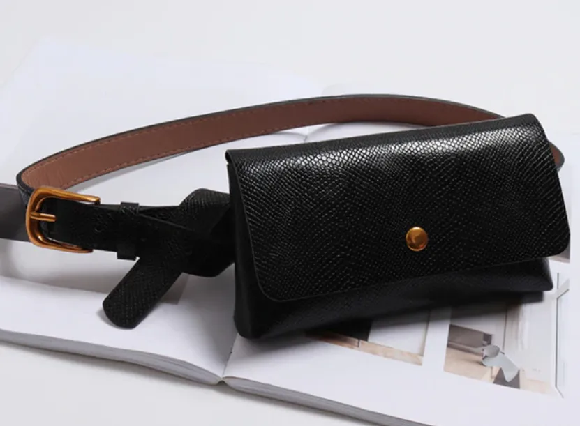 Women's PU Leather Chest Bag With Belt