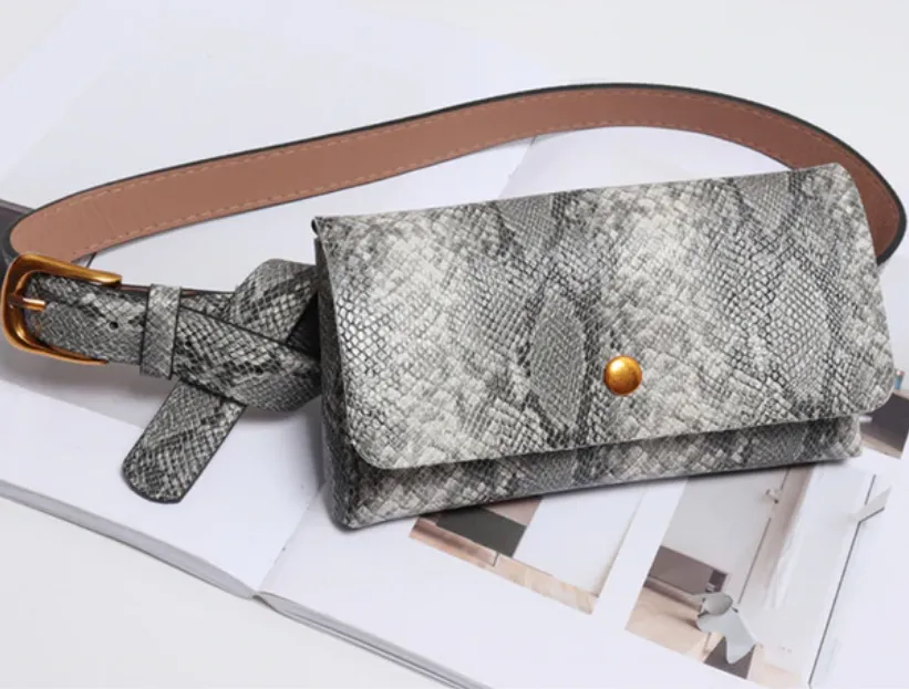 Women's PU Leather Chest Bag With Belt
