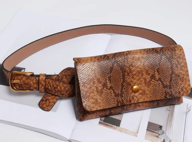 Women's PU Leather Chest Bag With Belt