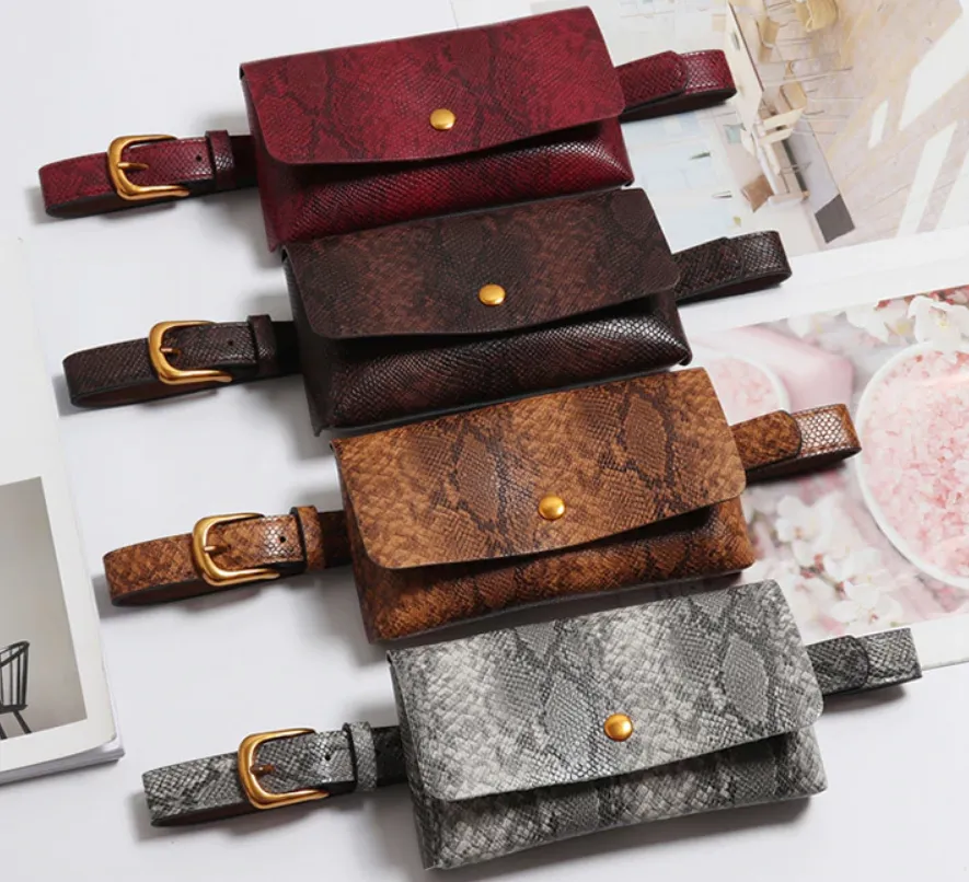 Women's PU Leather Chest Bag With Belt