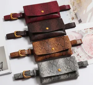 Women's PU Leather Chest Bag With Belt