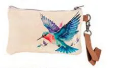 Wristlet Ruby Hummingbird Canvas 5x8" 901445