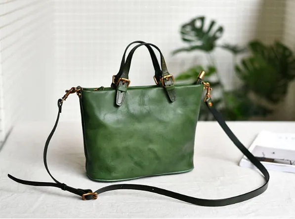 YAAGLE Women Street-chic Tanned Leather Handbag Tote YG57